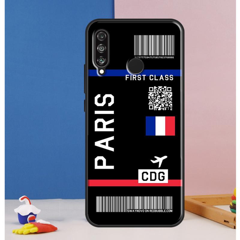 Boarding Pass Plane Ticket For Huawei Nova Y90 Y70 Y60 Y72 Y61 Y91 12s 12i 11i 7i 8i 9 10 SE P60 Pro P30 P40 Lite Case