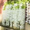 12Pcs Wisteria Flowers Ratta Extra Long Artificial Silk Flower Hanging On The Wedding Garden Outdoor  Party Home Garden Decorat