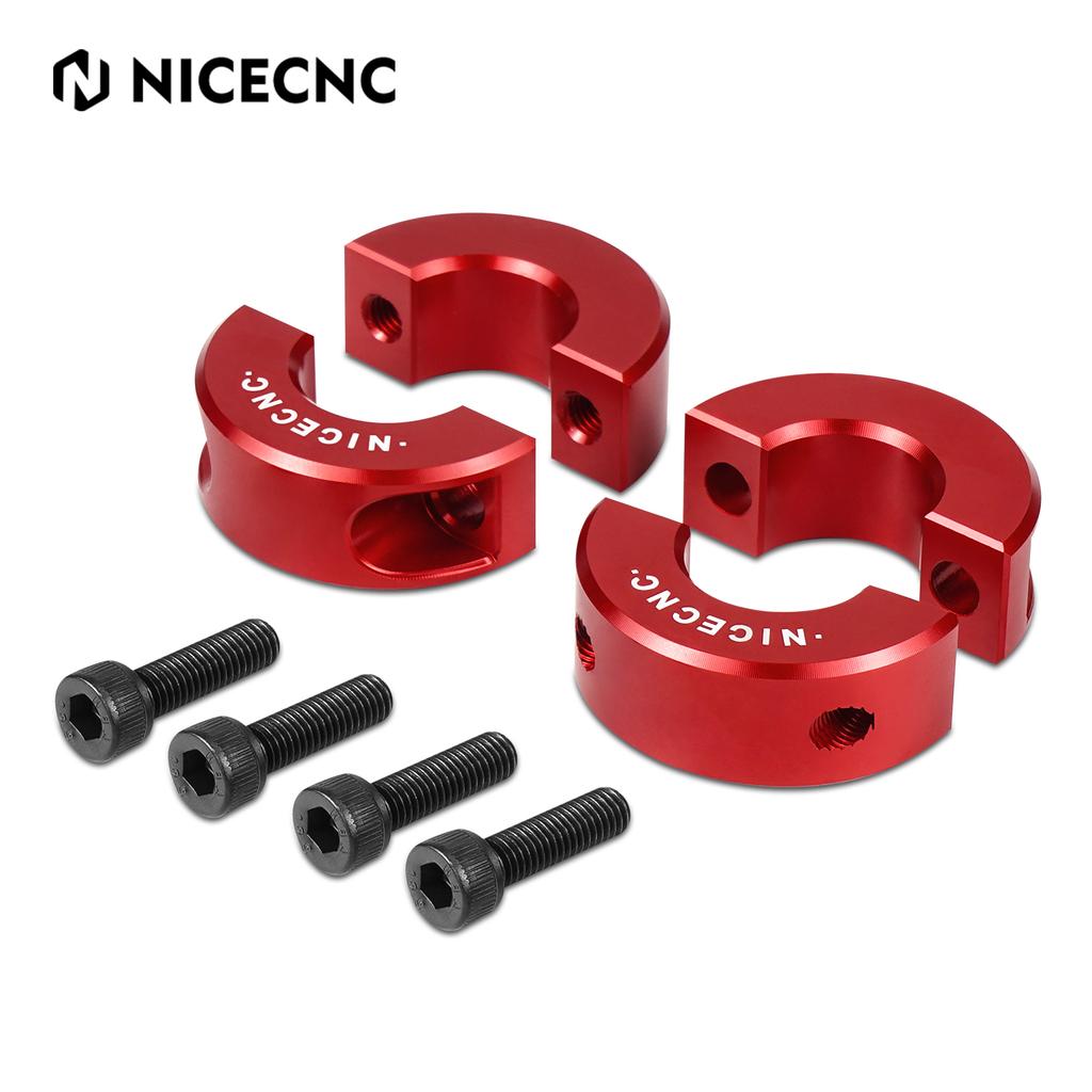 NICECNC 6061 Aluminum Alloy CNC 2PCS Front Sway Bar Clamping Collar For Can Am Maverick X3 2017-2021 Reducing Sway Bar Noise