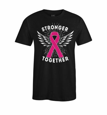 S4E Herren Stark Zusammen T-Shirt Brustkrebs Rosa Schleife Shirts