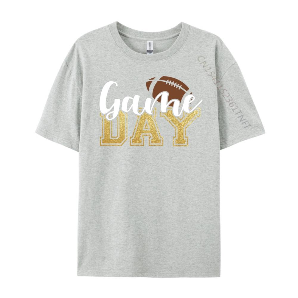Football Game Day White T Shirt Men Christmas Tshirt Graphic Tee Original Mens TShirts Creative Classic