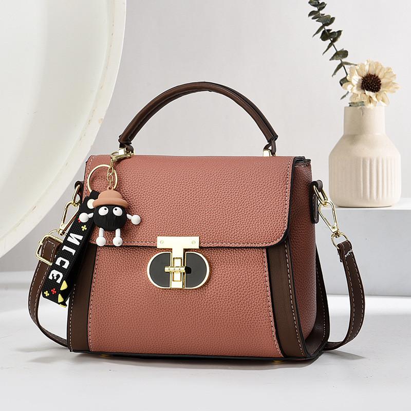 Trendy Colorful Small Handbag For Women 2024 Stylish Pu Material Crossbody Bag