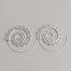 1 Pair European and American New Oval Spiral Earrings Exaggerated Vortex Gear-shaped Heart-shaped Retro Ear Jewelry