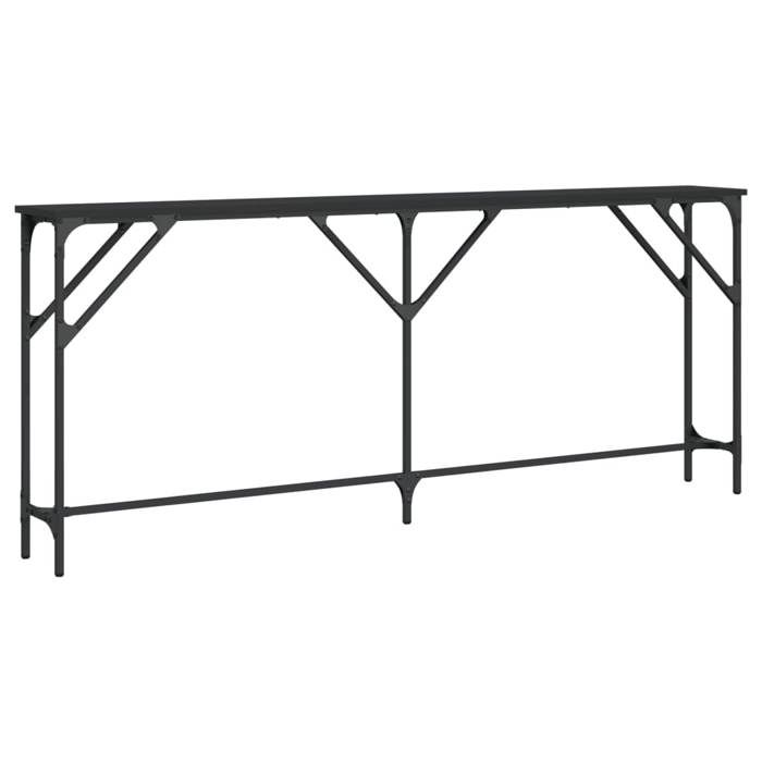 VidaXL Table console noir 180x23x75 cm bois d'ingénierie 837767