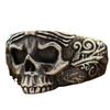Adjustable Skull Ring Men Women Gothic Punk Rock Plated Open Band Vintage Geometric Jewelry