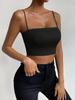 2025 Summer Women's Slim Fit Solid Color Thin Strap Tank Top