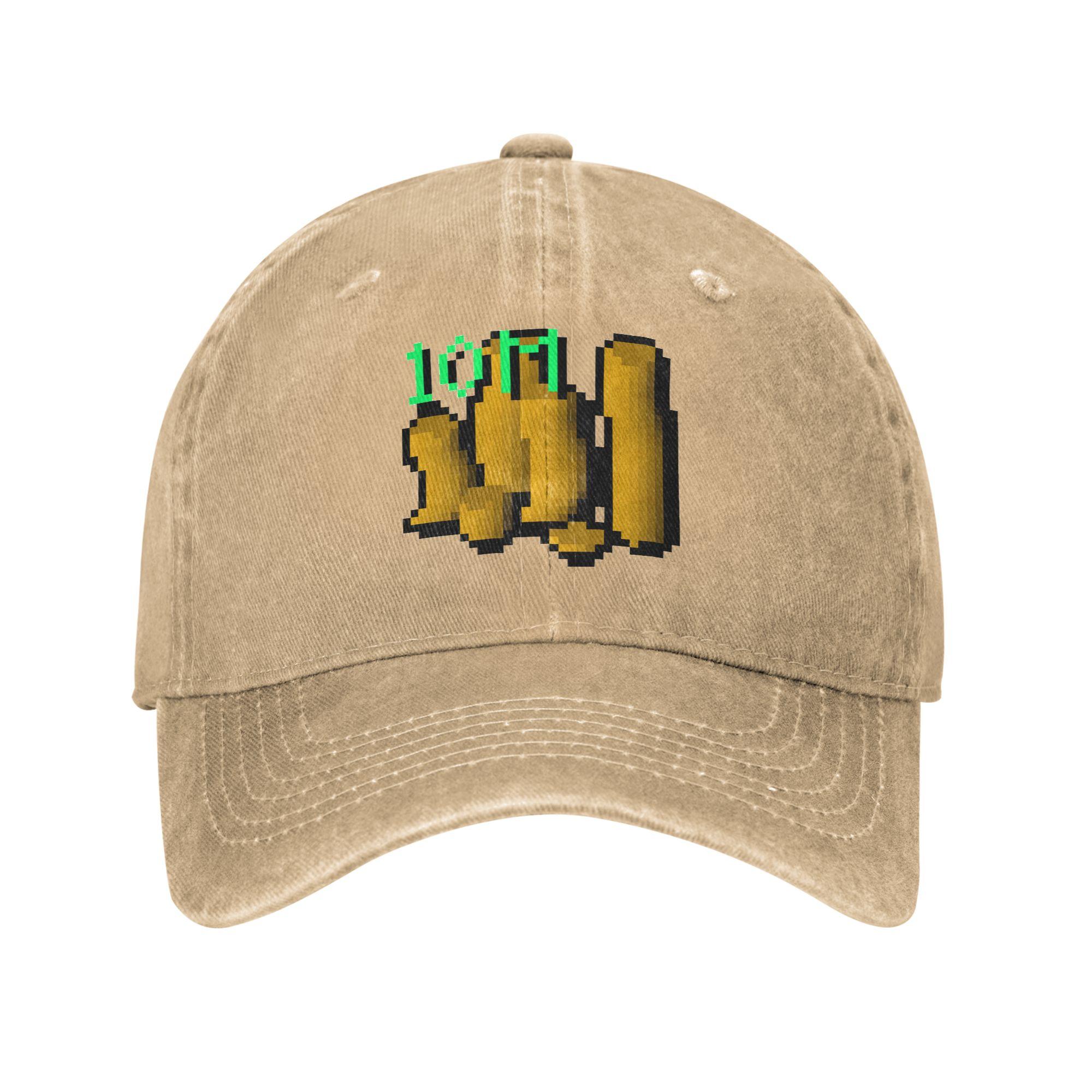 

10m coins - runescape Washed Denim Cap Casual Baseball Caps Adjustable Hat Summer Unisex Baseball Hats One Size