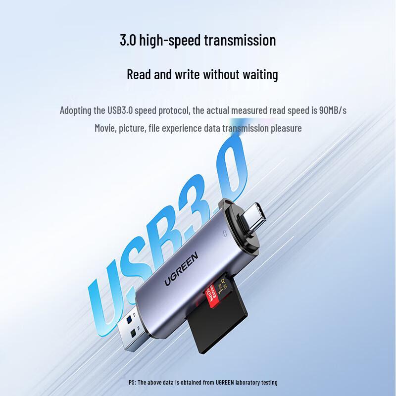 Ugreen 2-in-1 USB 3.0 & Typ-C SD/TF-Kartenleser