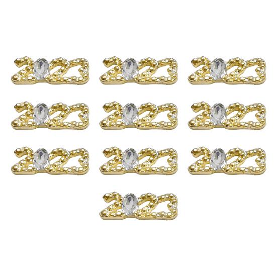 

10 шт., стразы для ногтей, универсальные, блестящие, трехмерные, декоративные, против падения, подарок «сделай сам», номер 2023, бант, морская звезда, гвоздь A