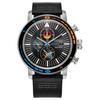 X Star Wars Eco-Drive Series 100 Meters Waterproof Solar Quartz Leather Strap 44mm Men's Watch Black Dial CA0870-43W
