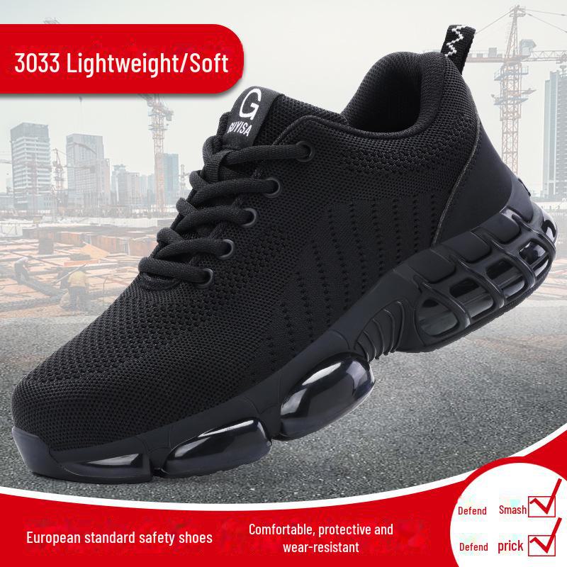 

Мужские легкие защитные ботинки со стальным носком — защита от ударов и проколов, вращающаяся пряжка для осенне-зимних строительных работ Cross-border hot-selling model, 38