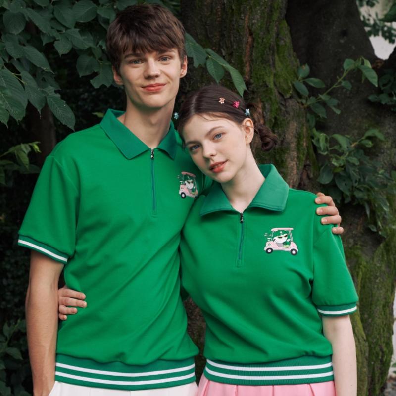GOXO Half Pullover Green  Women  Swag Cart Collar