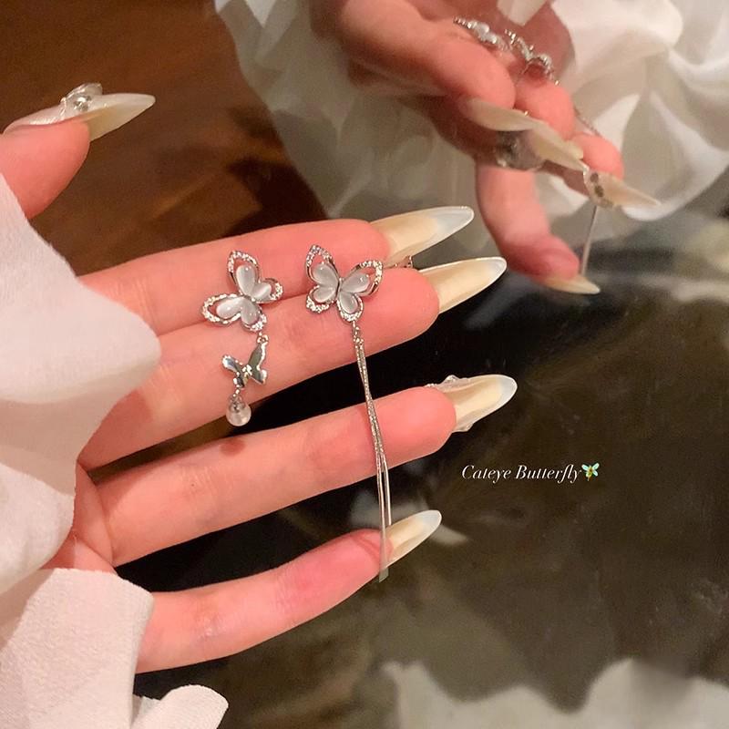 925 Sterling Silver Pearl Tassel Earrings: Elegant Women’s Luxury Drop Earrings for Autumn/Winter.