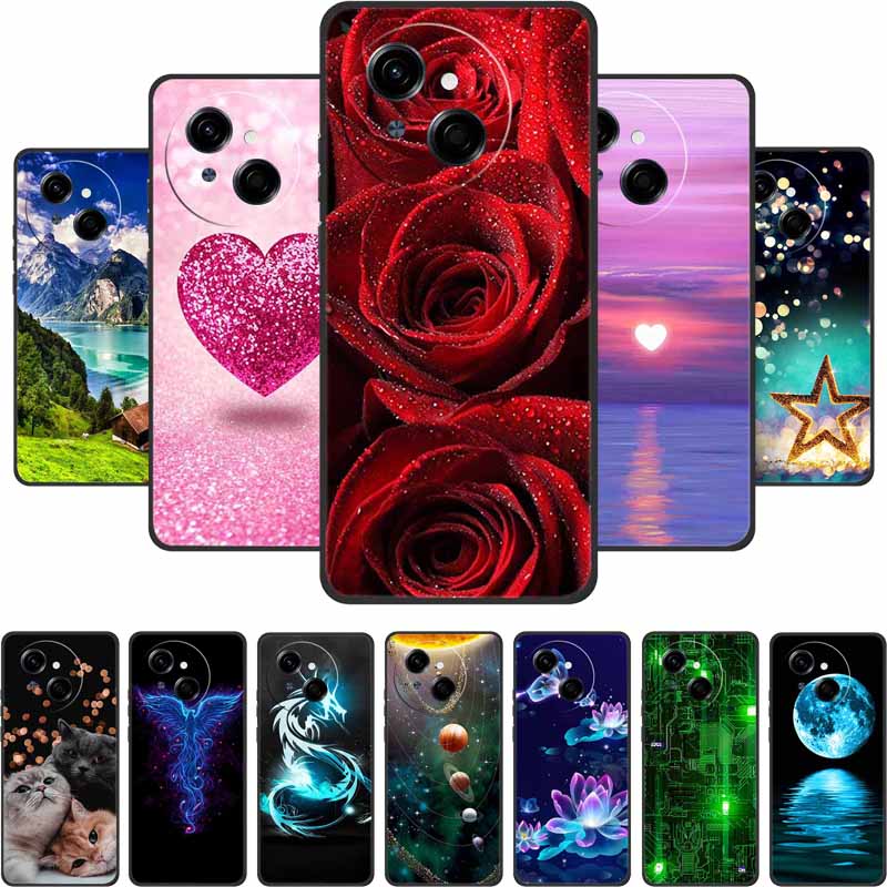 Phone Case For Tecno Spark Go 1 S Back Cover Case 6.67" Black Silicone Soft TPU Coque For Tecno Spark Go 1S Case Go1S Funda Para
