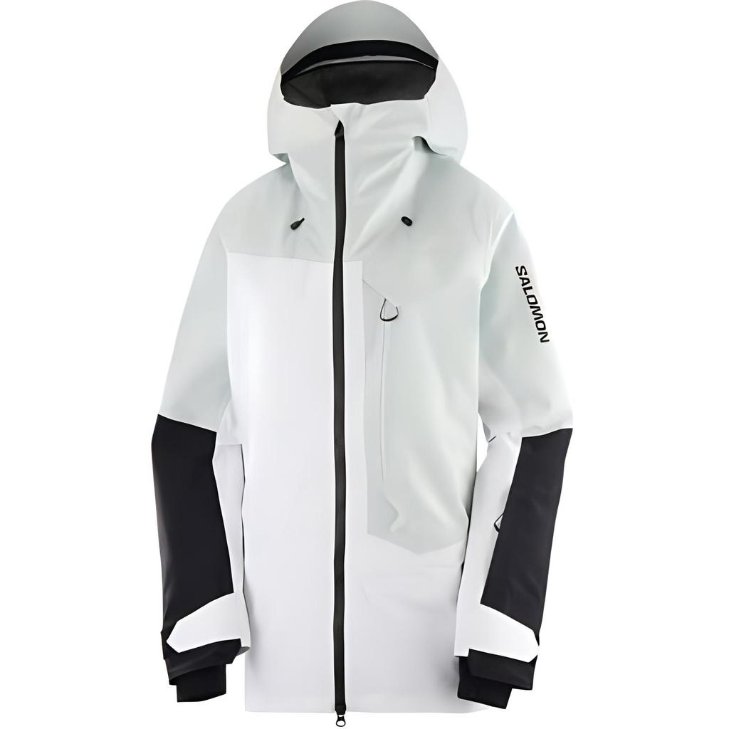 Salomon Color Block Hooded Zip-Up Long Sleeve Jacket Women Jacket White LC2310400
