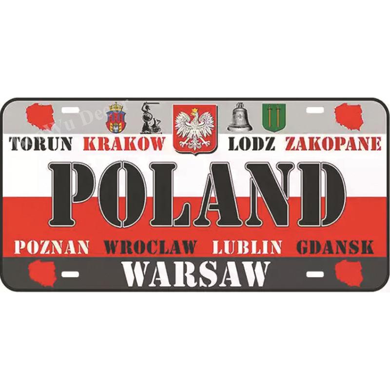 Popular City Plate Poster Vintage Wall Decor Worldwide Canada/London/Brazil Metal Tin Sign Plaques Poster 15x30cm