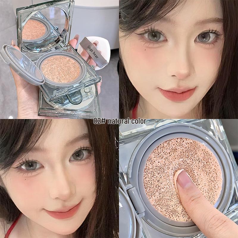 Douyin Live Style Rain Dew Hydrating Brightening Cushion Cream - Lightweight, Refreshing Oil Control for Natural, Sheer Coverage.