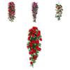 Luxurious 90cm Fake Silk Rose Vine Featuring Realistic Leaves Perfect For Festive Decor