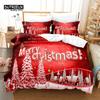 Red Christmas Bedding Set, 3Pcs Duvet Cover Set, Soft Comfortable Breathable Duvet Cover, For Bedroom Guest Room Decor