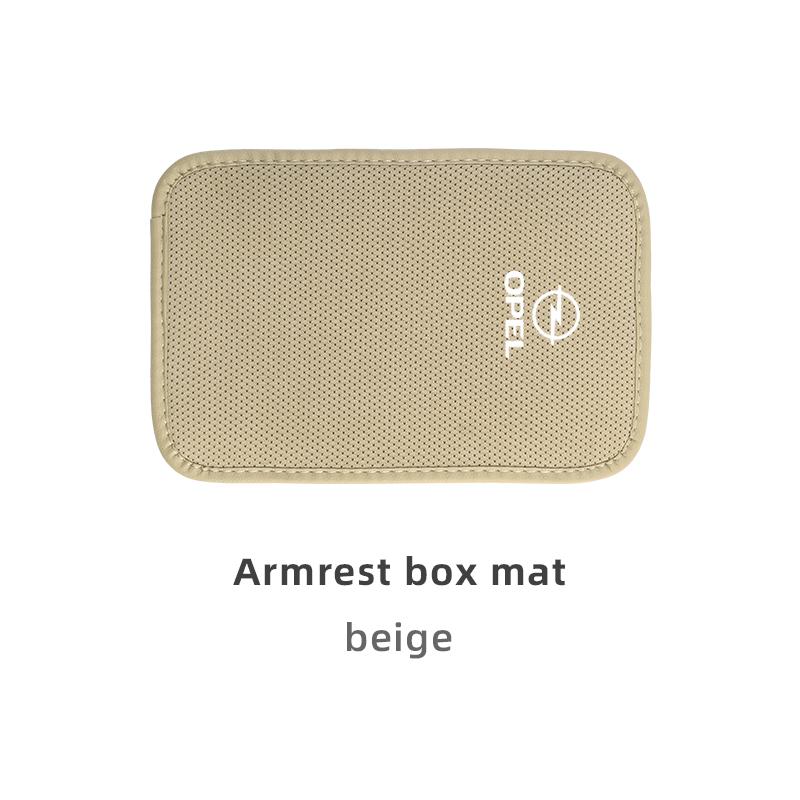 Car Armrest Box Pad Ice Silk Arm Rest Cover Soft Cushion For Opel Astra Grandland Corsa Mokka Frontera Insignia Zafira Vivaro JS9
