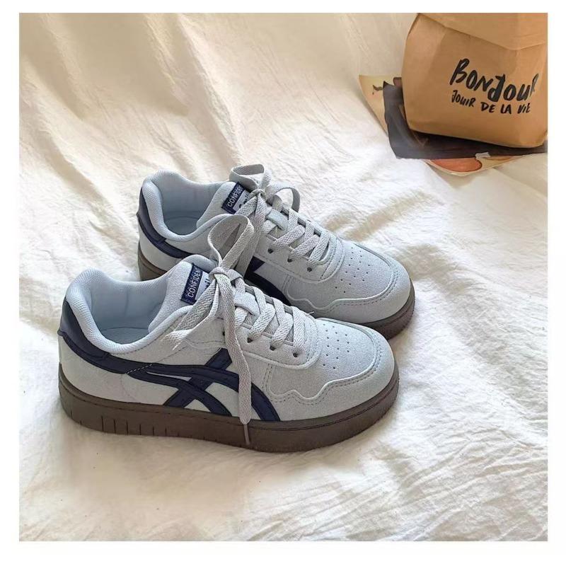Niche retro gray women's summer new platform sports casual board shoes
