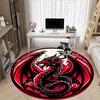 1pc Dragon Circle Office Round Area Rug, Under Office Chairs Bedroom Living Room Home Decor, Room Deco, Available in Various Sizes