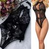 Halter Lace Bowknot Women Sexy See-through Erotic Sleepwear Underwear Bodysuit Beauty