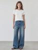 STAY WITH ME Petit Eyelet Short Sleeve Knit_White