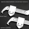 Adjustable Crescent Hook Wrench - Cr-V Steel, Round & Square Heads, HRC35-43, Industrial-Grade for Home & Professional Use