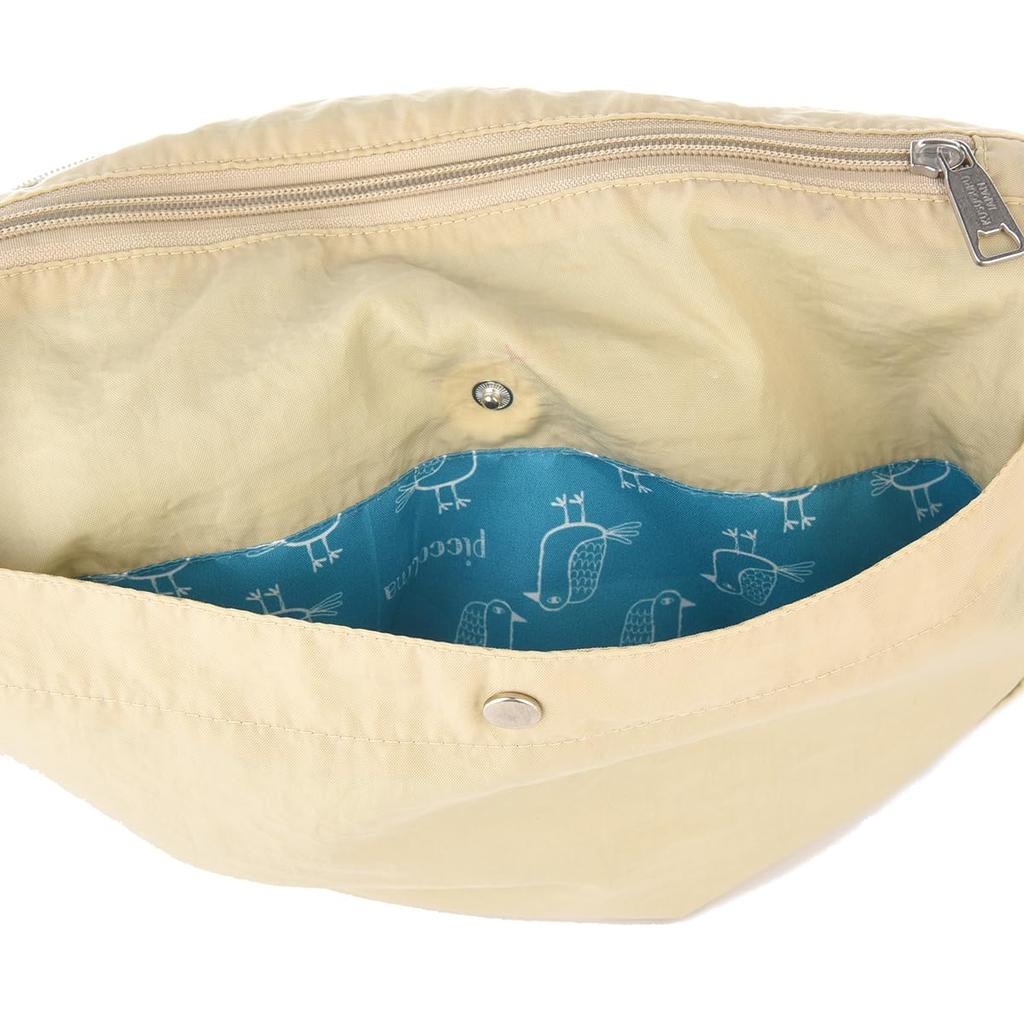 [Kusuguru Japan] Water-Repellent Embroidered Washer Shoulder Bag, Matilda, BE