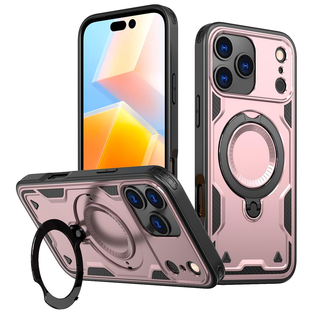 For iPhone 17 Pro Max Case Compatible with MagSafe Military Protection PC+TPU Kickstand Phone Cover