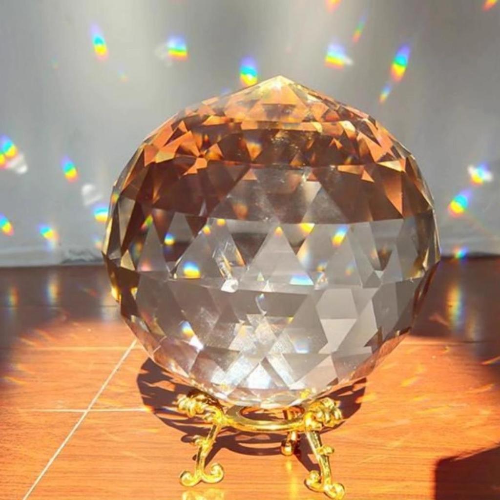 Prisma di Cristallo Multifaccettato Cattura Sole Arcobaleno
