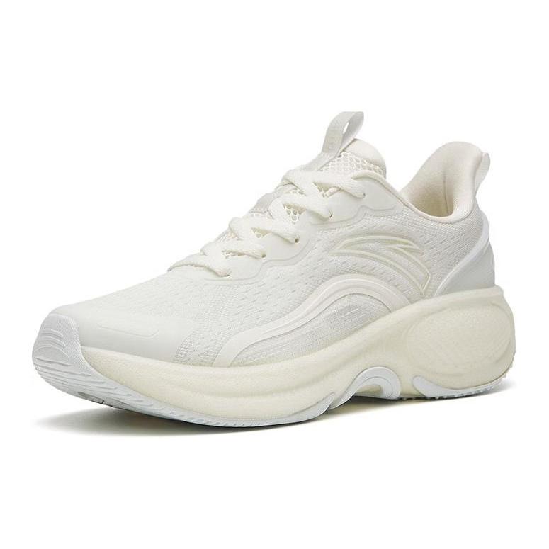 New Anta Anti Slip And Wear Resistant Breathable Low Top Running Shoes Women's Ivory White 122325521-2