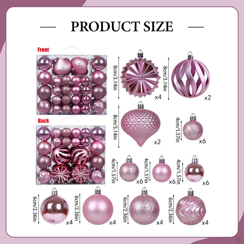 48 Tropfenförmige Weihnachtskugel-Ornamente Baumschmuck für Hochzeit