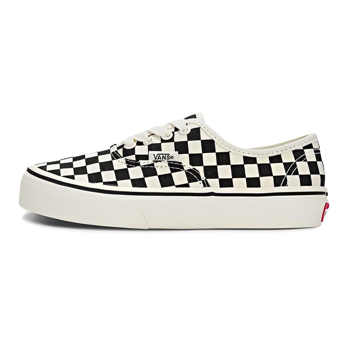 (GS) Vans Authentic Checkerboard Shoes Marshmallow Black Kids VN000WWXKIG EU 29