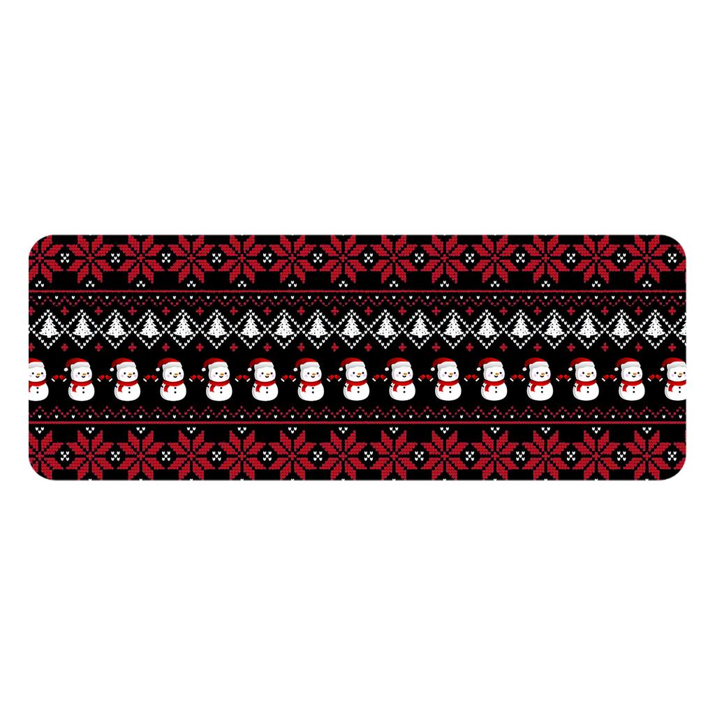 Christmas Kitchen Anti-slip Mat Carpet Flannel Doormat