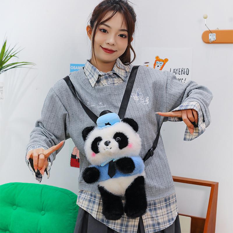 Red Panda Cuddle Plush Toy Wearing Hat Raccoon Children Birthday Gift Doll