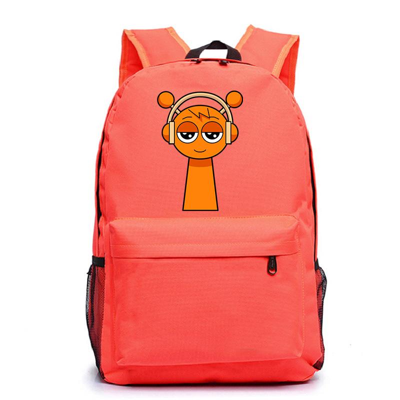 

Sprunki rhythm box fun printing backpack light college style fashion school bag for primary and secondary school students No specification