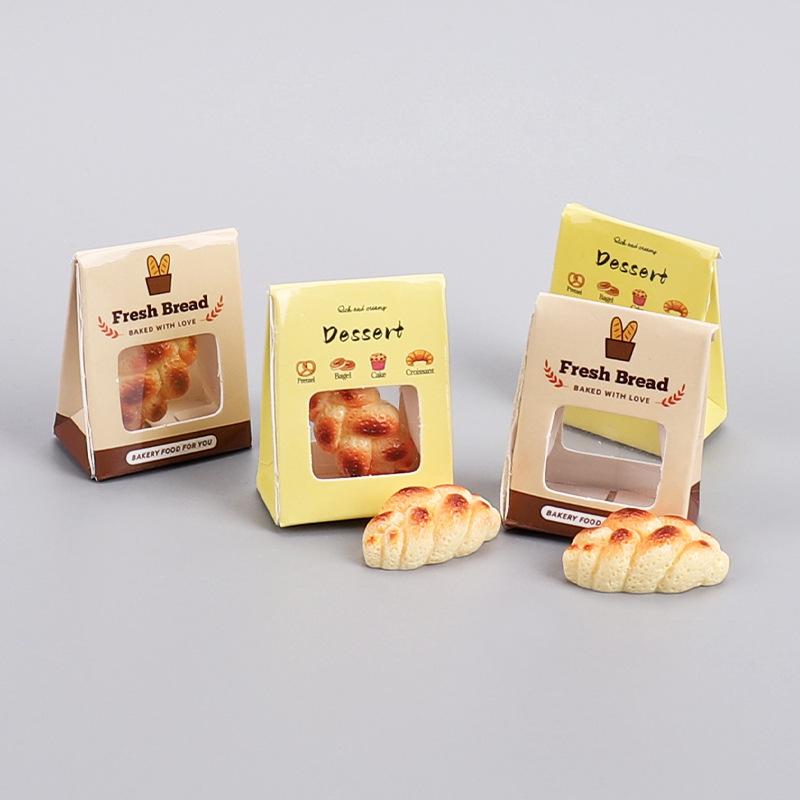 3D Dessert Bread Figurine Resin Decor for Dollhouse Pretend Play