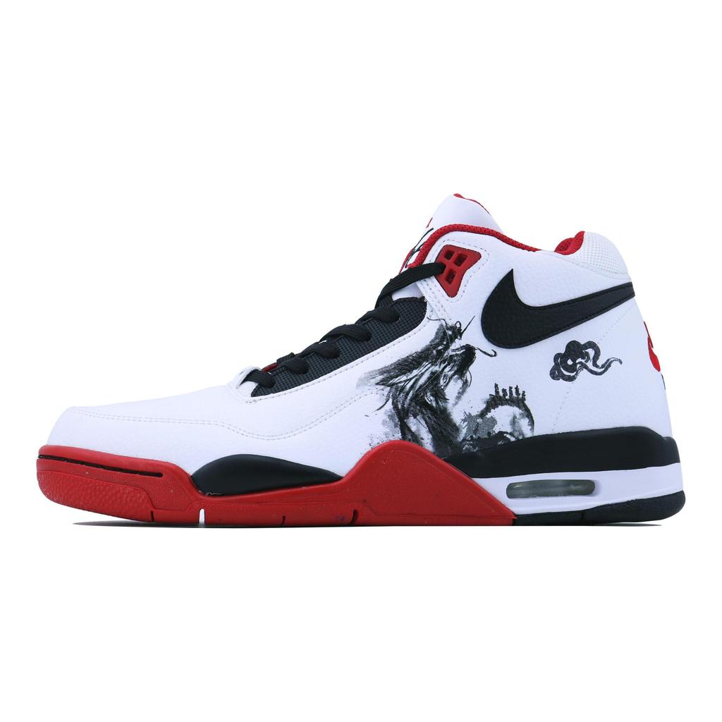 Nike Flight Legacy High Top Vintage Basketball Shoes Unisex Red White Black BQ4212-100(Team168-)