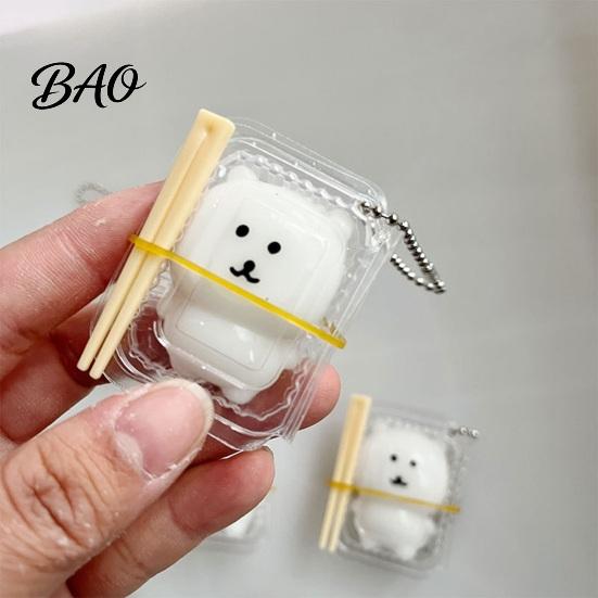 Sensory Bear Toy 1/2/3Pcs Stress Relief with Clear Box & Chopsticks, Cartoon Bento Slow Rebound Squeeze Toy, Rising for Anxiety Reduction