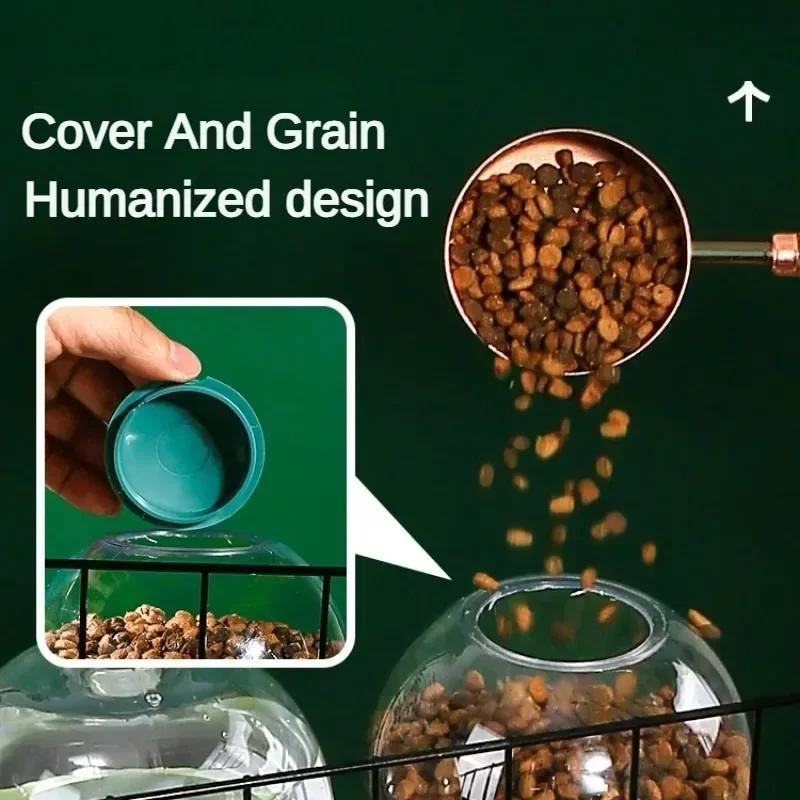 Automatic Dog Cat Feeder Cage Hanging Pet Bowls Pet Water Dispenser Dog Water Bottle Food Container Dispenser Bowl for Cat Dog