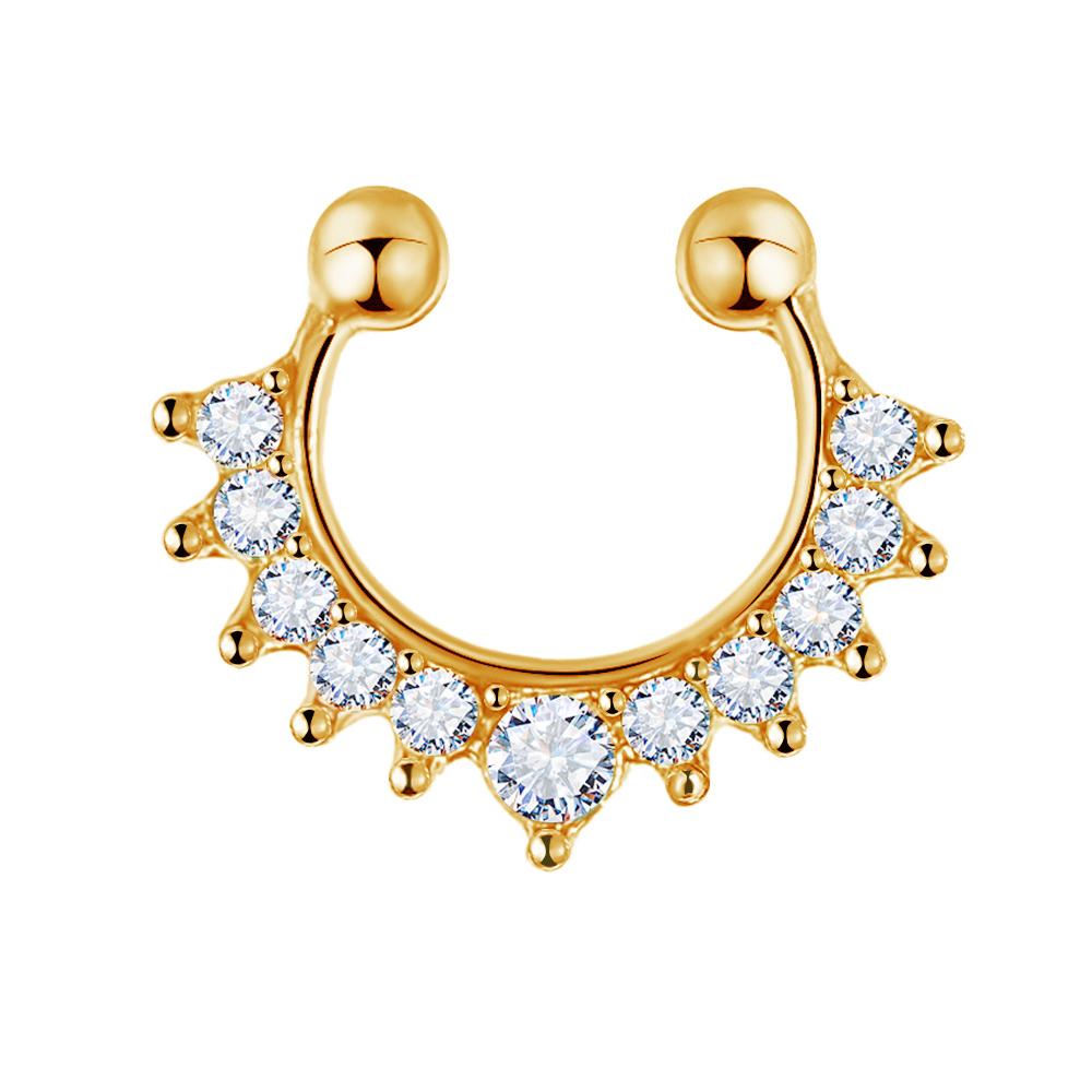 Ring Safe Luxury Nose Nail Fine Nose Nail Non Zirconia Nose Ring Stainless Steel Nose Nail Cartilage Earring Spiral Pierced Jewelry