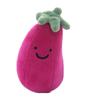 Funny Eggplant Stress Relief Plush Toy - Cute Vegetable Backpack Pendant & Birthday Gift for Women