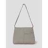 Nylon Zipper Point Shoulder Bag Khaki