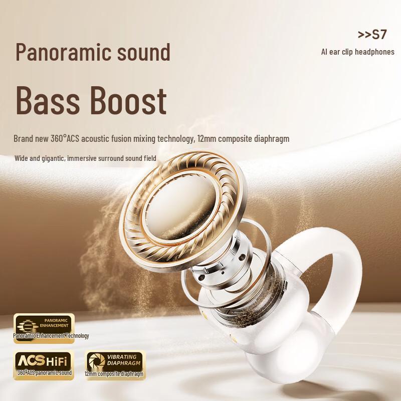 Newman S7 Clip-Ear OWS Bluetooth AI Translation Earbuds