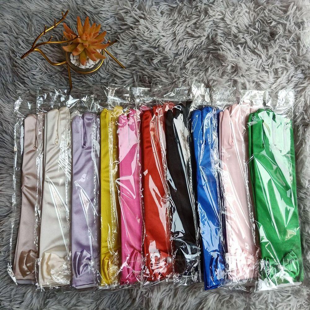Wedding Dress Stage Gloves Full Finger Mittens Princess Skirt Accessories Children Long Gloves