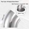 OD 35" 45 Degree Mandrel Bend Elbow SS304 Stainless Steel Bend Exhaust Tube