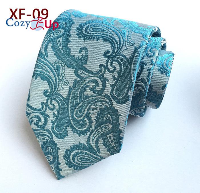 Cozy Up 3.15"(8cm) Fashion Striped PaisleyTies Men Plaid Flower Necktie for Wedding