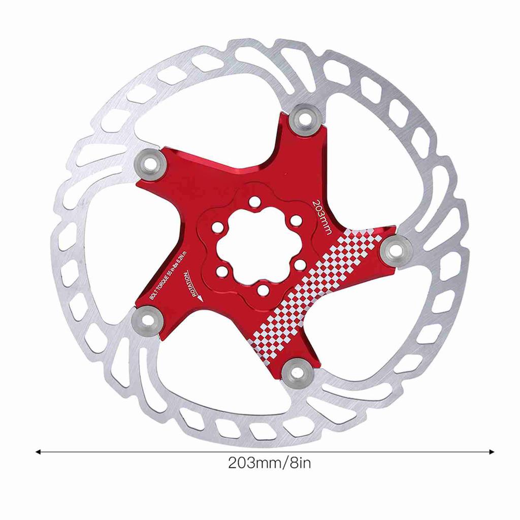 20300CMm Floating Disc Six     Mountain Bike Brake Disc Cycling Accessory(blacksilver )